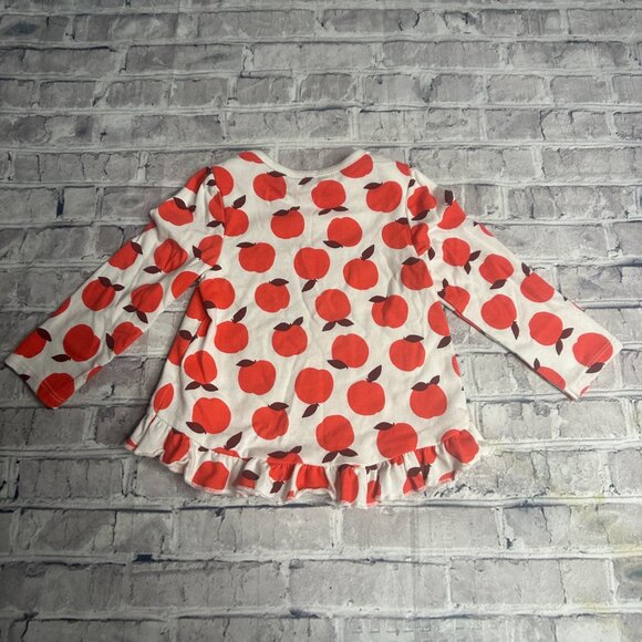 EUC Baby Cat & Jack Apples Ruffle Shirt Size 12 Months - Picture 3 of 12